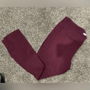 Market & Spruce Burgundy Moto Leggings